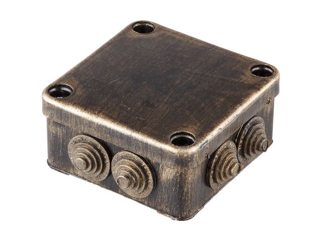 Коробка распаечная ОП 95х95х45мм, бронза, 7 мембр. вх. IP44 ЮПИТЕР (КЭМ 5-10-7)