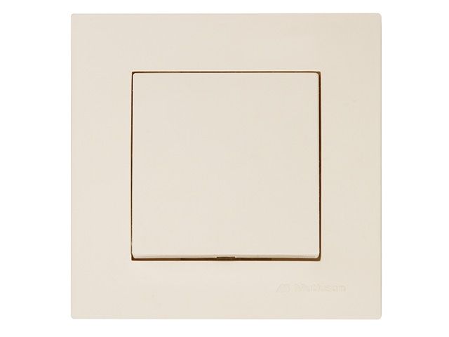 Выключатель двухполюсный (скрытый, винт. зажим) кремовый, RITA, MUTLUSAN (10 A, 250 V, IP 20)