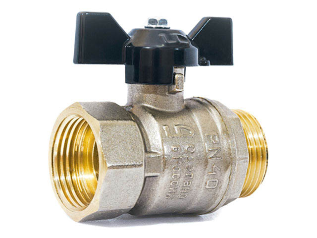 Кран шаровый 1/2″ нар.-вн. бабочка PN40, LD