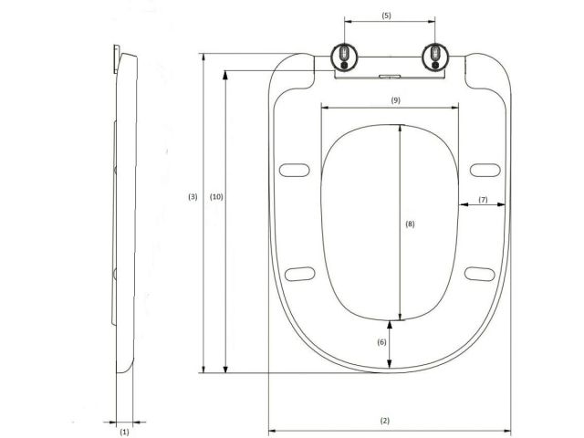 Сиденье для унитаза AV Engineering, COMFORT (Дюропласт)