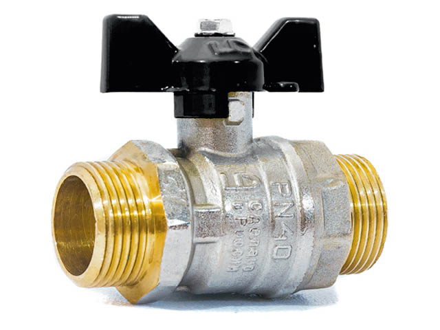Кран шаровый 1/2″ нар.-нар. бабочка PN40, LD