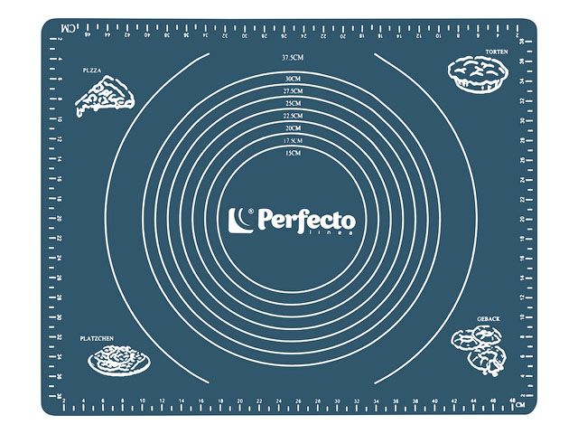 Коврик для теста с мерными делениями, силиконовый, 50х40 см, серия  BLUESTONE, PERFECTO LINEA (Размер 50х40 см)