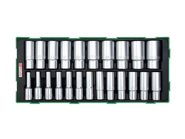 Набор-сет головок глубоких 23передм. TOPTUL