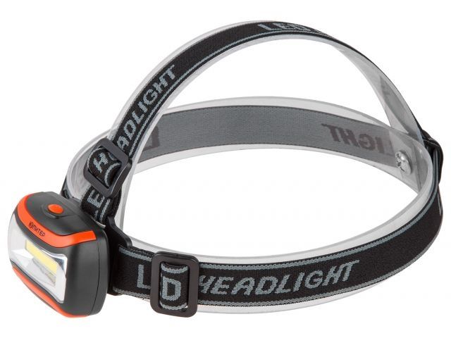 Фонарь налобный светодиодный 3Вт COB 3хAAA ЮПИТЕР