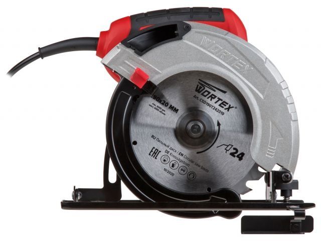 Циркулярная пила WORTEX CS 1915 в кор. 1500 Вт, 190 мм, до 67 мм