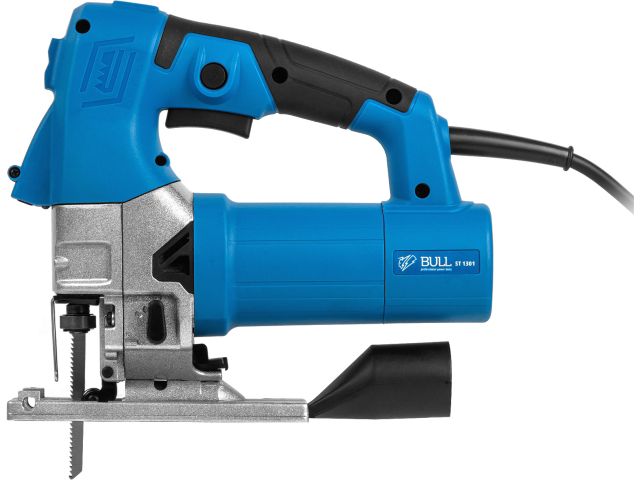 Лобзик электрический BULL ST 1301 в чем. 800 Вт, 800-2600 ход/мин, до 135 мм (Кабель 4 м, подсветка, литая алюминиевая платформа, работа с п
