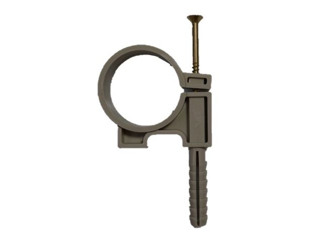 Хомут-дюбель технический для труб 16 мм (5 шт.) (Бобер) (D 16 мм с шурупом, упаковка 5 шт.)