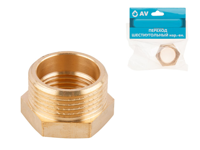 Футорка 1/2″ нар. х 3/8″ вн., AV Engineering (инд. упак.)