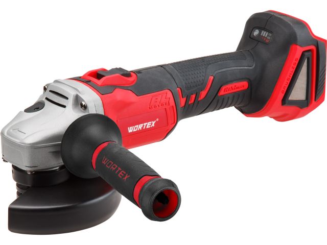 Аккум. углошлифмашина WORTEX CAG 1812 E в кор. ALL1 XLT SOLO БЕСЩЕТ., 18 В, 125 мм, 8000 об/мин (бесщ. мотор; рег. об.; 125х22,2 мм; пылезащ