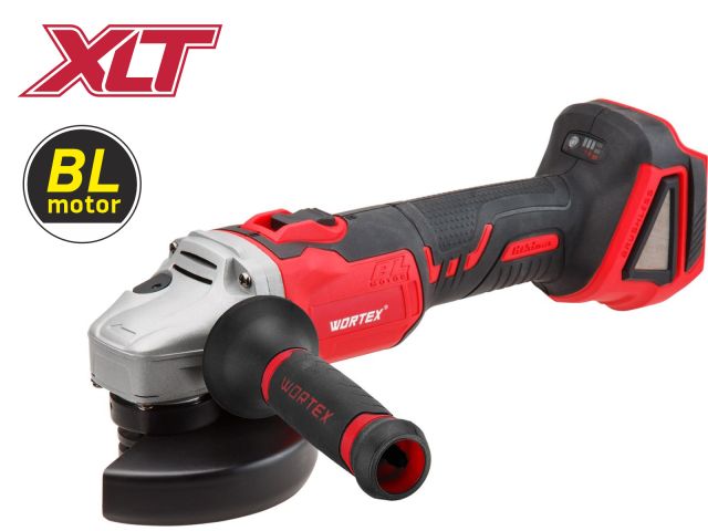 Аккум. углошлифмашина WORTEX CAG 1812 E в кор. ALL1 XLT SOLO БЕСЩЕТ., 18 В, 125 мм, 8000 об/мин (бесщ. мотор; рег. об.; 125х22,2 мм; пылезащ