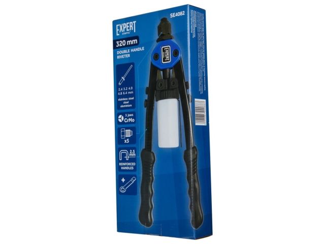 Заклепочник силовой двуручный 2,4-6,4мм EXPERT STARTUL (SE4082) (длина 320мм, трехкулачковый механизм)