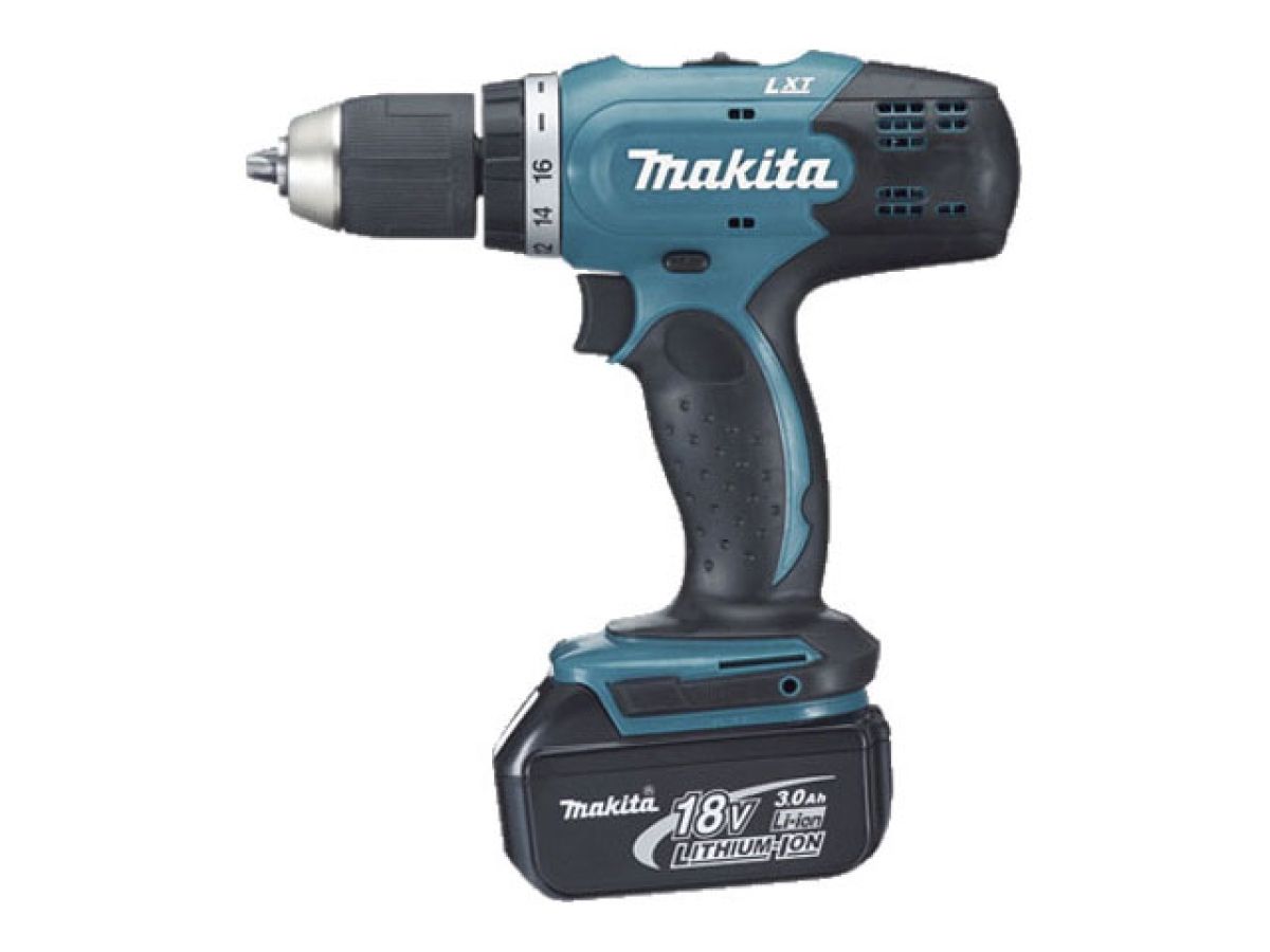 Аккум. ударная дрель-шуруповерт MAKITA LXT DHP 453 RFE в чем.