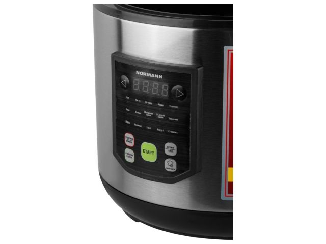 Мультиварка NORMANN AMC-434 (ОТГРУЗКА ТОЛЬКО ПО ЭТН/ЭТТН | 900 Вт; 5л; 15 программ; СМАРТШЕФ; паровая корзина)