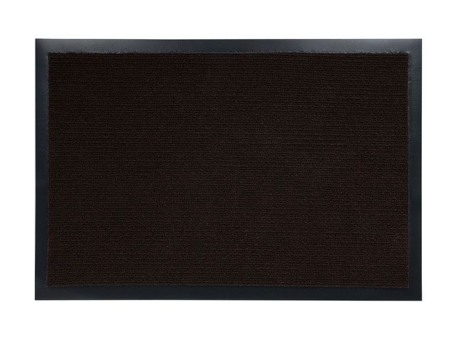 Коврик придверный влаговпитывающий, ребристый, "Trip", 40х60 см, коричневый, VORTEX