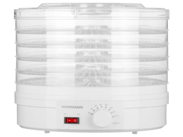 Сушилка для овощей и фруктов AFD-902 NORMANN (250 Вт; 5 больших лотков; регулировка температуры)