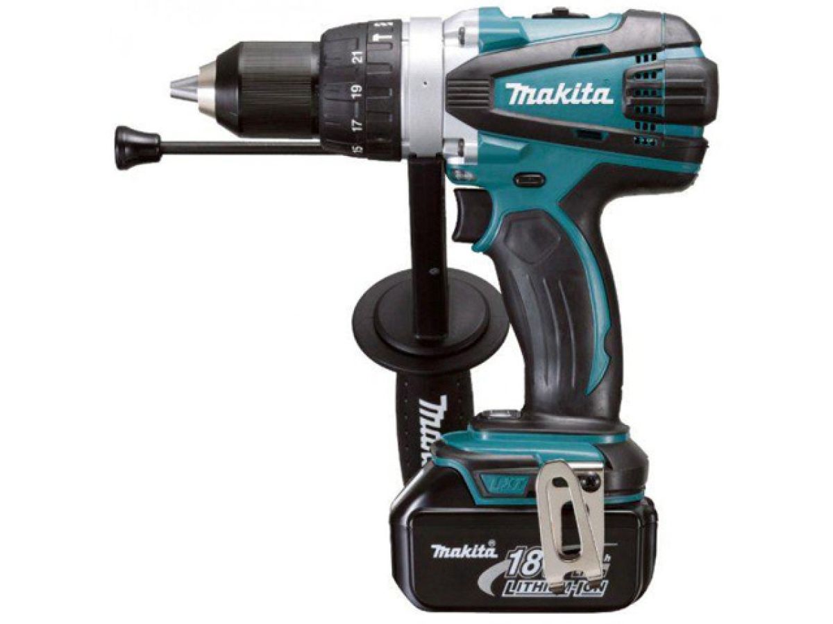 Аккум. ударная дрель-шуруповерт MAKITA LXT DHP 458 RFE в чем.
