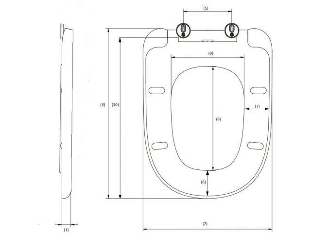 Сиденье для унитаза AV Engineering, ALCA (Дюропласт)