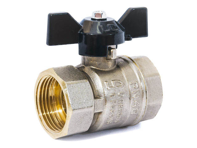 Кран шаровый 3/4″ вн.-вн. бабочка PN40, LD
