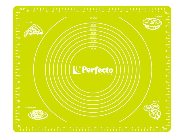 Коврик для теста с мерными делениями, силиконовый, 50х40 см, серия GREEN, PERFECTO LINEA (Размер 50х40 см)
