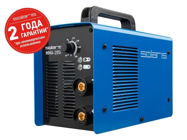 Инвертор сварочный SOLARIS MMA-205i (230В; 10-200 А; 85В; электроды диам. 1.6-5.0 мм; вес 5.1 кг)