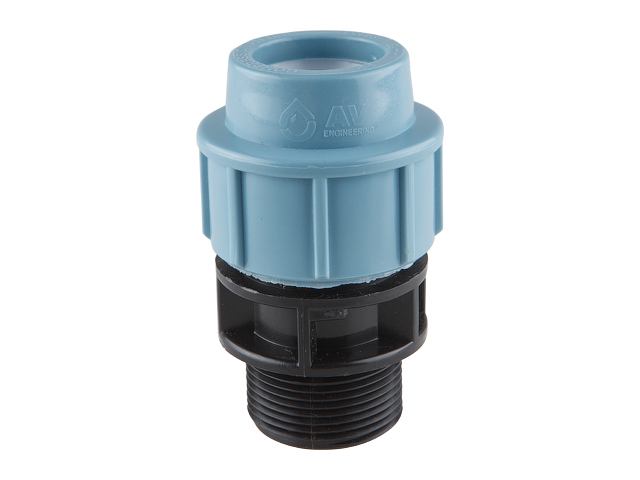 Ниппель 50 х 1 1/2″ нар. (для ПЭ труб), AV Engineering