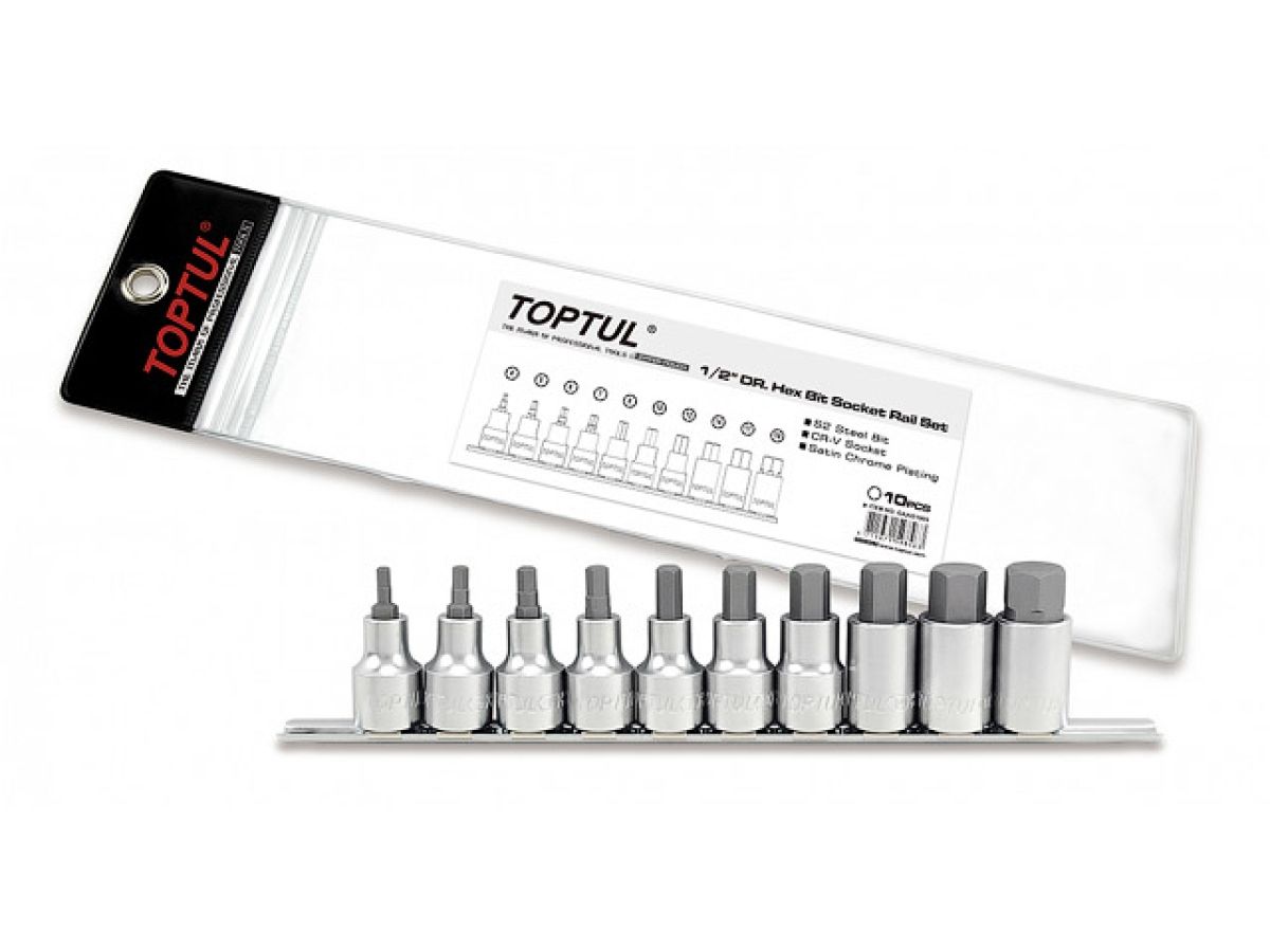 Набор бит 1/2" 10шт. TOPTUL