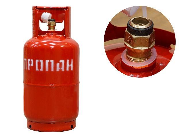 Баллон газовый бытовой 12л с КБ-2 (1-12-2-В) (с клапаном)