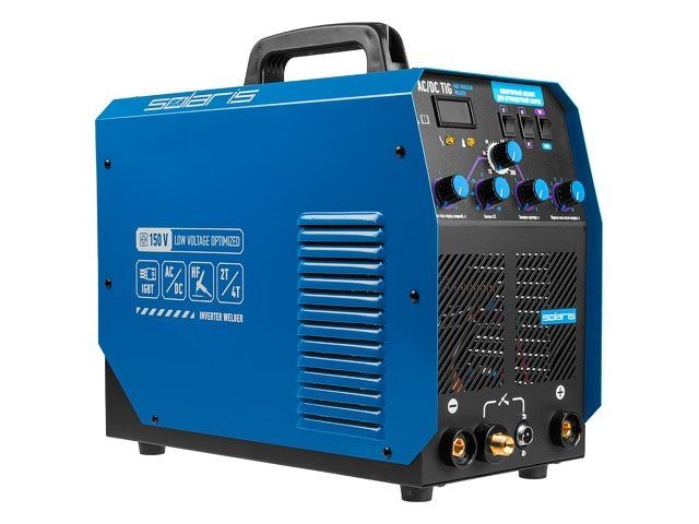 Инверторный аппарат аргонодуговой сварки SOLARIS TIG-220 AC/DC (AC/DC TIG; HF; MMA; 200 A; 150 В-240 В)
