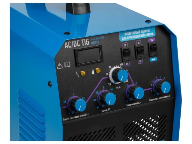 Инверторный аппарат аргонодуговой сварки SOLARIS TIG-220 AC/DC (AC/DC TIG; HF; MMA; 200 A; 150 В-240 В)