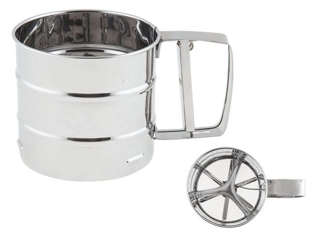 Кружка-сито для просеивания муки, нержавеющая сталь, STARCOOK, PERFECTO LINEA (высота 9,5 см, ширина 10,5 см., 250 мл)