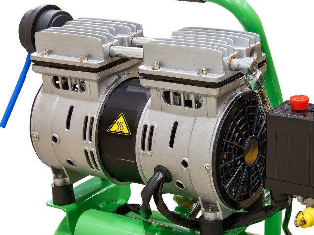 Компрессор ECO AE-10-OF1 безмасляный (120 л/мин, 8 атм, коаксиальный, безмасляный, ресив. 10 л, 220 В, 0,7 кВт)
