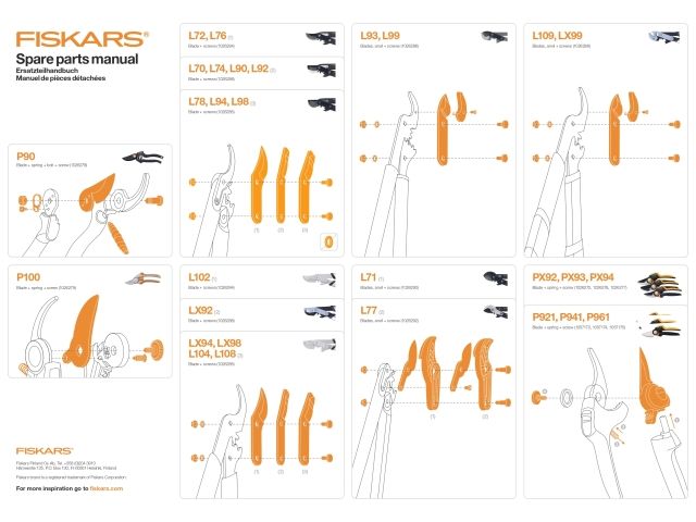 Запасное лезвие для сучкорезов FISKARS L70, L74