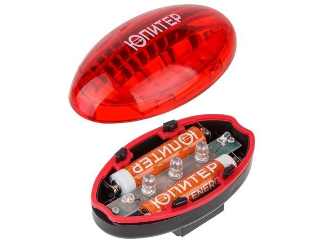 Фонарь велосипедный (габарит задний) светодиодный 5LED 2xAAА ЮПИТЕР