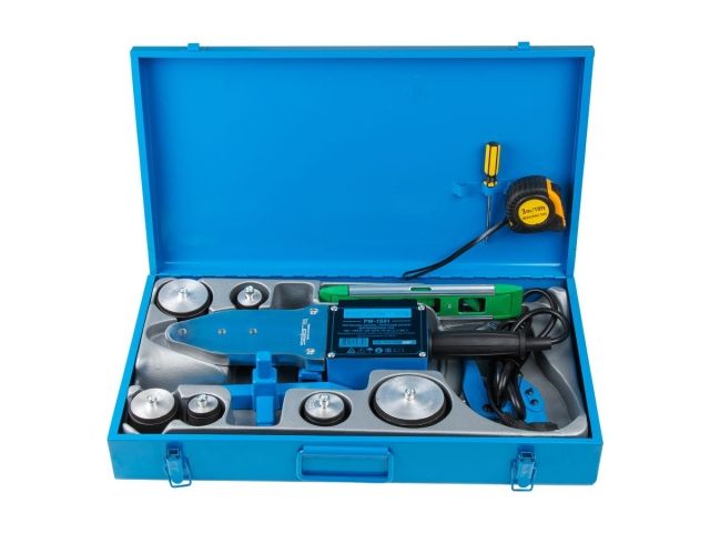 Сварочный аппарат для полимерных труб Solaris PW-1502 (1500-1650 Вт; 6 насадок: 20 - 63 мм; 2 режима нагрева; доп.аксессуары)