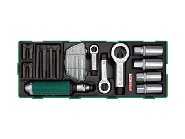 Набор-сет для ремонта резьбы 22предм. TOPTUL