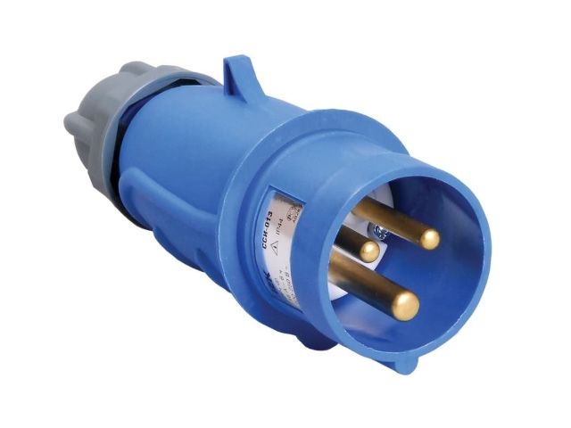 Вилка силовая 16А 220В 2P+PE IP44 MAGNUM (Вилка эл. каб. 16А 2P+PE 220В IP44 ССИ-013 ИЭК PSN01-016-3)