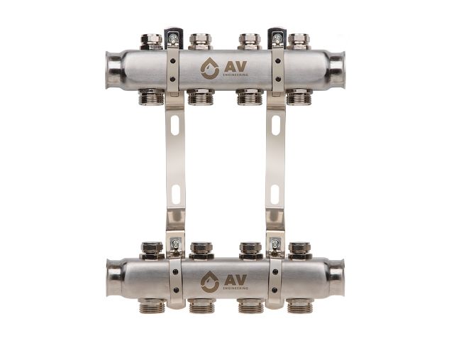 Коллекторная группа AVE162, 4 вых. AV Engineering (PRO серия Для отопления (радиаторы))