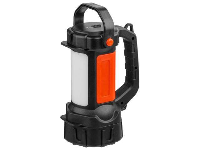 Фонарь светодиодный аккум. 3Вт+3Вт (оранж.) ЮПИТЕР (USB A - micro-USB кабель в комплекте)