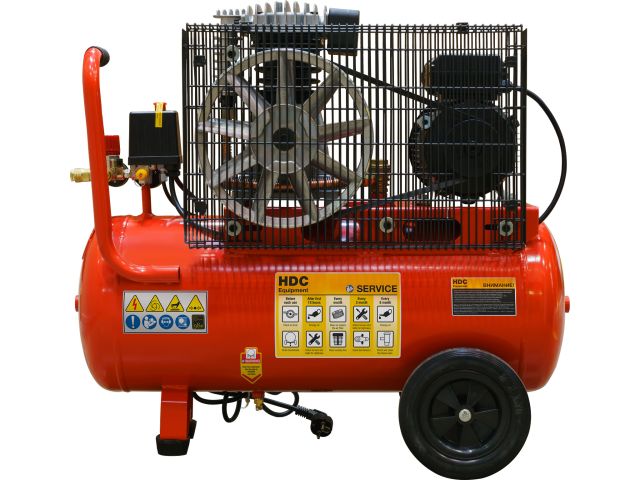 Компрессор HDC HD-A051 ременной (396 л/мин, 10 атм, ременной, масляный, ресив. 50 л, 220 В, 2.20 кВт)