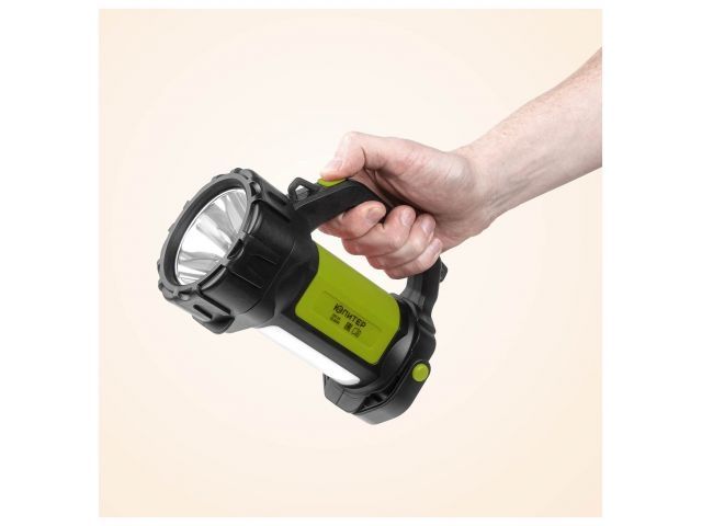 Фонарь светодиодный аккум. 3Вт+3Вт (зел.) ЮПИТЕР (USB A - micro-USB кабель в комплекте)
