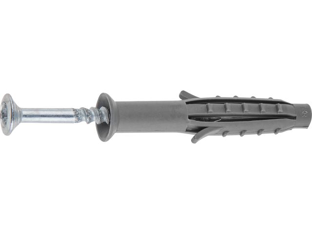 Дюбель-гвоздь с усом 6х40 мм полипропилен потай (10 шт в зип-локе) STARFIX