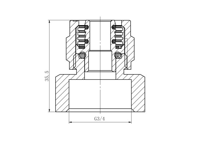 Муфта 16(2.0) х 3/4" вн. для труб PEX, AV Engineering (инд. упак.) (для металлопластиковых и PEX труб)