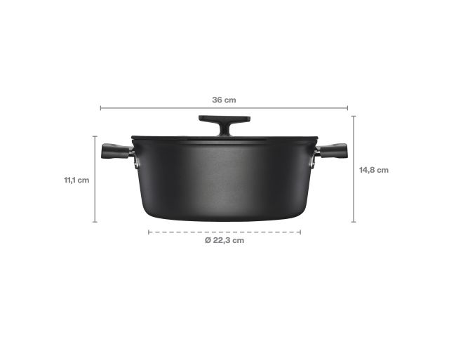 Кастрюля 5л c крышкой Hard Face FISKARS