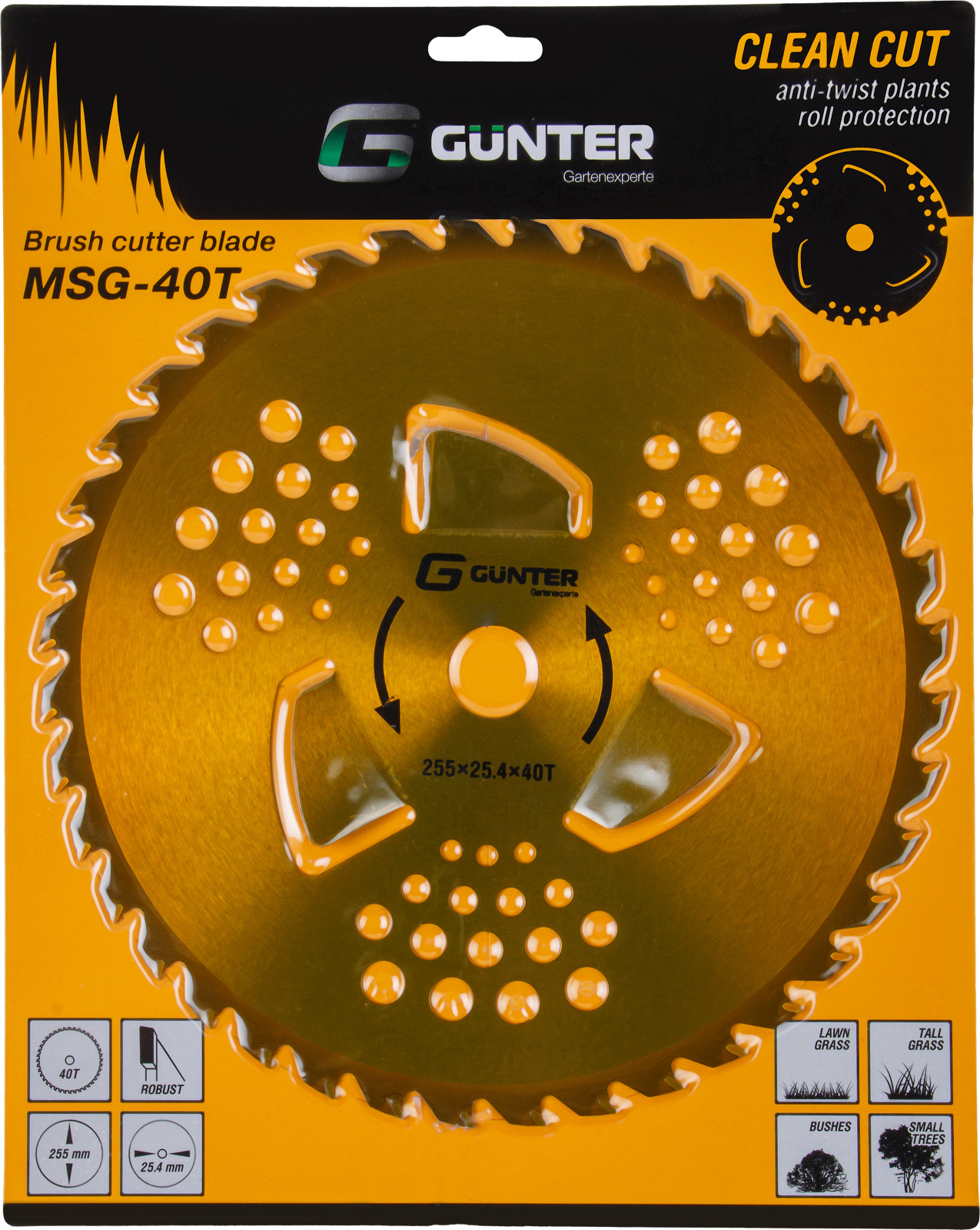 Нож для мотокосы 40 зуб. 255х1.3х25.4 мм GUNTER