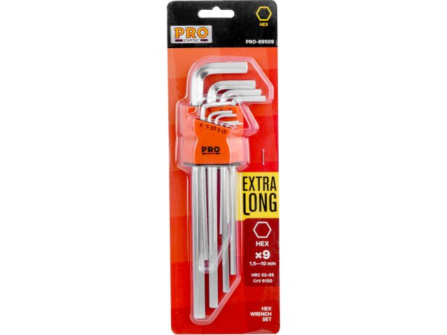 Набор ключей шестигр. 1,5-10мм 9шт экстрадлинн. PRO STARTUL (PRO-89509)