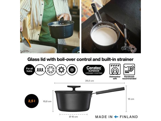 Соусник с крышкой 2,5л Hard Face FISKARS