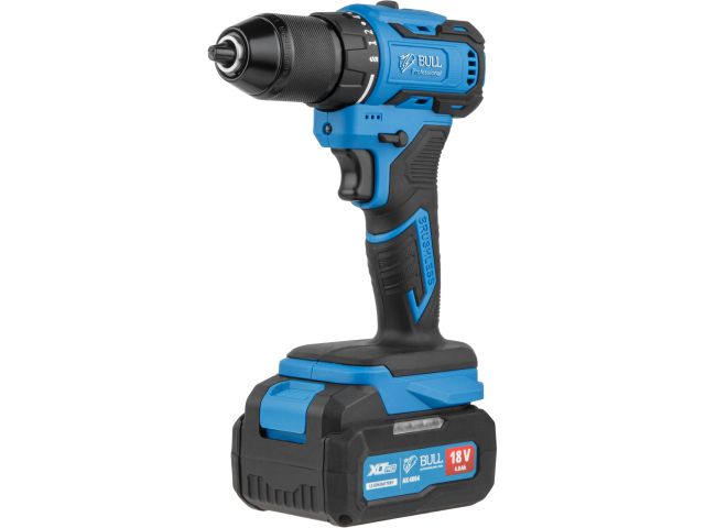 Аккум. дрель-шуруповерт BULL SR 1804 R-series Xcase XLTpro БЕСЩЕТ., Импульс., 18 В, 50 Н*м, 2х4 А*ч (шурупы до 10 мм)