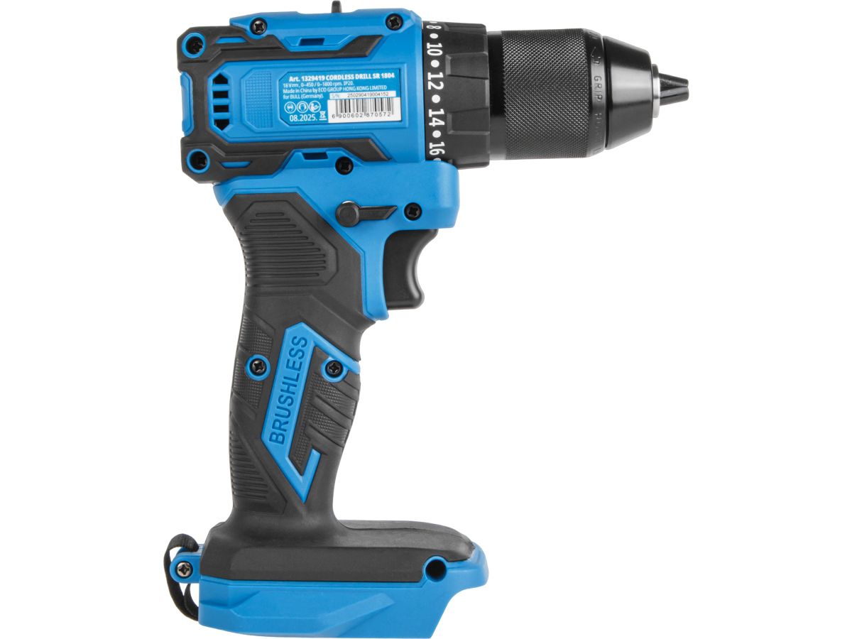 Аккум. дрель-шуруповерт BULL SR 1804 R-series Xcase XLTpro БЕСЩЕТ., Импульс., 18 В, 50 Н*м, 2х4 А*ч