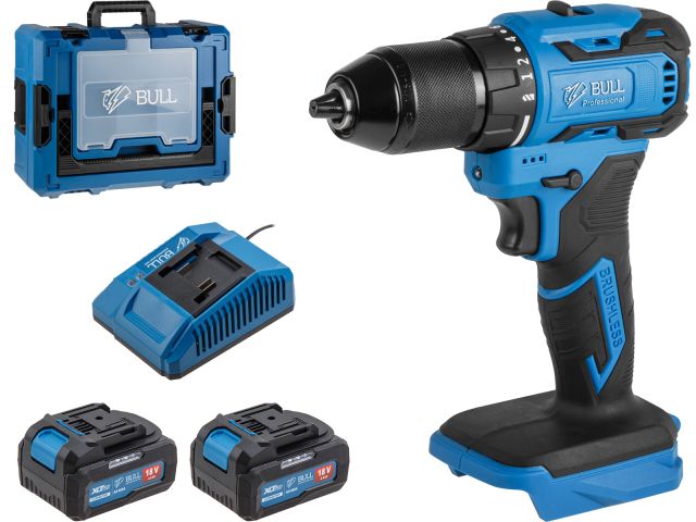 Аккум. дрель-шуруповерт BULL SR 1804 R-series Xcase XLTpro БЕСЩЕТ., Импульс., 18 В, 50 Н*м, 2х4 А*ч (шурупы до 10 мм)