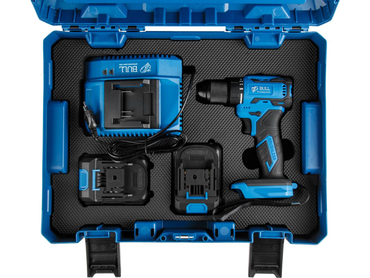 Аккум. дрель-шуруповерт BULL SR 1804 R-series Xcase XLTpro БЕСЩЕТ., Импульс., 18 В, 50 Н*м, 2х4 А*ч